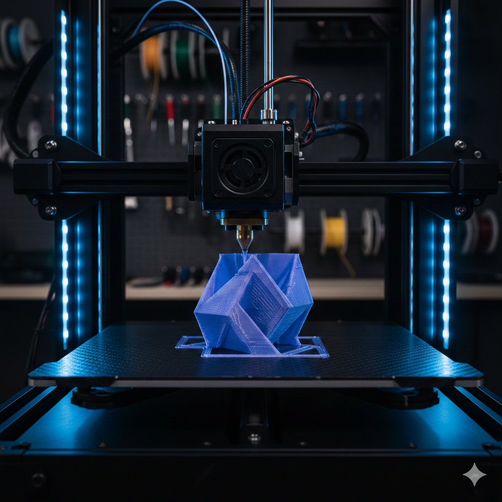3D printer printing a part